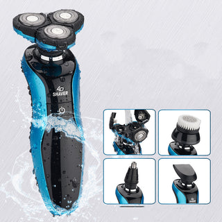  Gold & Blue Three-Blade Electric Shaver cashymart