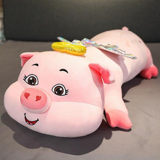  Adorable Pink Angel Pig Plush Pillow cashymart