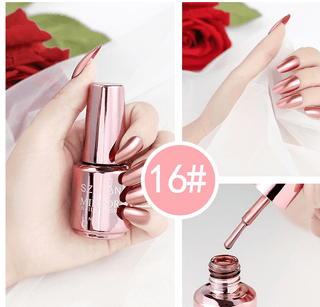  Shiny Mirror Finish Silver Nail Polish cashymart