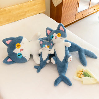  135cm Shark Cat Doll with Pillow Plush Toy cashymart