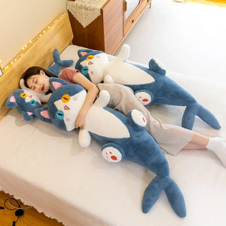  135cm Shark Cat Doll with Pillow Plush Toy cashymart