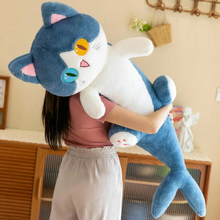  135cm Shark Cat Doll with Pillow Plush Toy cashymart