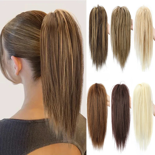  14 Inch Synthetic Straight Ponytail Extension cashymart