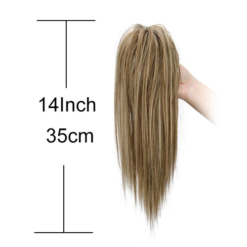  14 Inch Synthetic Straight Ponytail Extension cashymart