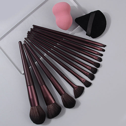  14PCS High-Quality Makeup Brush Set with Beauty Egg Puff cashymart
