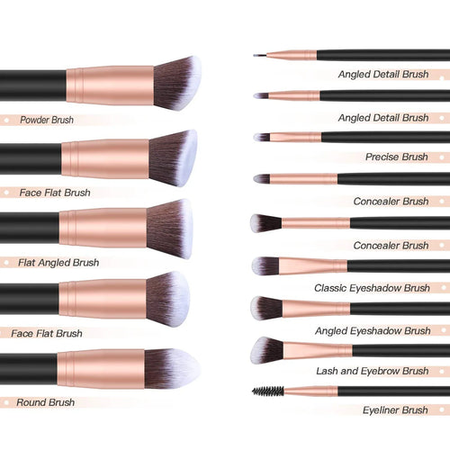  14Pcs Makeup Brush Set with Free Sponge cashymart