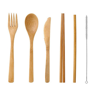  Eco-Friendly Bamboo Cutlery Set cashymart