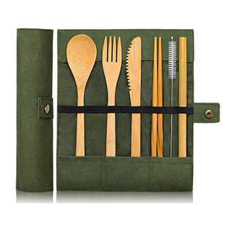  Eco-Friendly Bamboo Cutlery Set cashymart