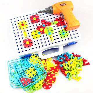  Interactive Nut Combination Educational Electric Drill Toy for Children cashymart