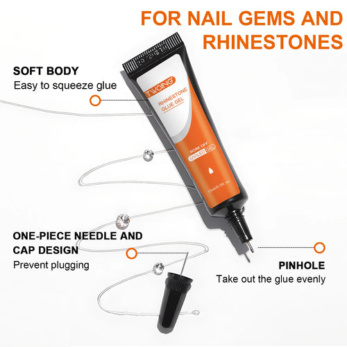  15mL Gel Nail Glue for Rhinestones and Gems cashymart