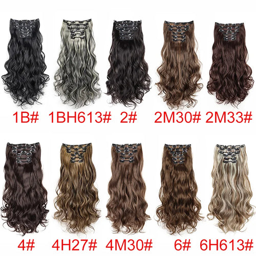  16 Clips 24 Inch Curly Hair Extensions cashymart