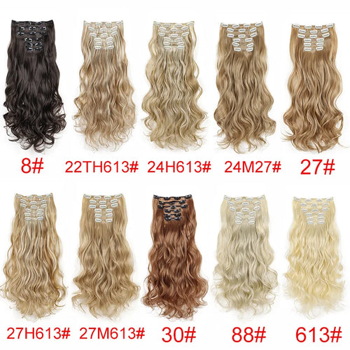  16 Clips 24 Inch Curly Hair Extensions cashymart