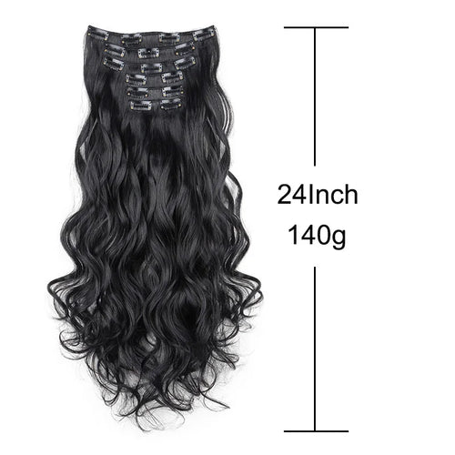  16 Clips 24 Inch Curly Hair Extensions cashymart