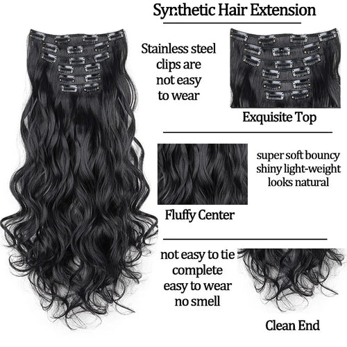  16 Clips 24 Inch Curly Hair Extensions cashymart