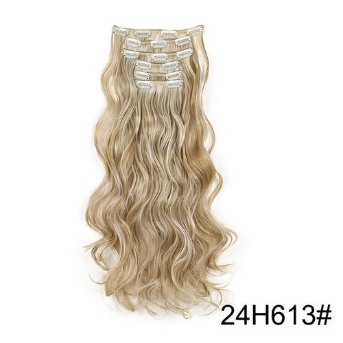  16 Clips 24 Inch Curly Hair Extensions cashymart