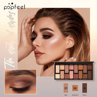  16 Color Glitter Eyeshadow Palette Waterproof cashymart
