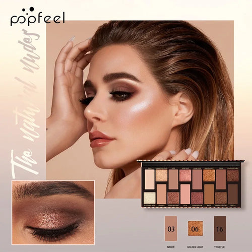  16 Color Glitter Eyeshadow Palette Waterproof cashymart