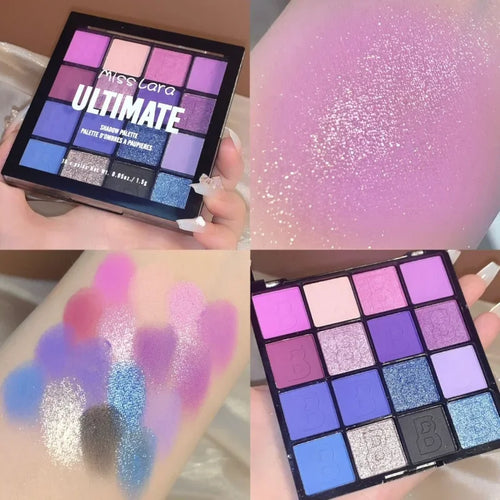  16 Colors Eyeshadow Palette Matte Glitter Shimmer cashymart