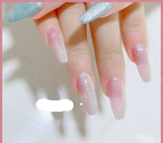  Milk Tea Crystal Cat Eye Nail Polish cashymart