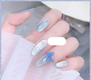  Milk Tea Crystal Cat Eye Nail Polish cashymart