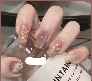  Milk Tea Crystal Cat Eye Nail Polish cashymart