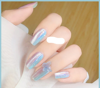  Milk Tea Crystal Cat Eye Nail Polish cashymart