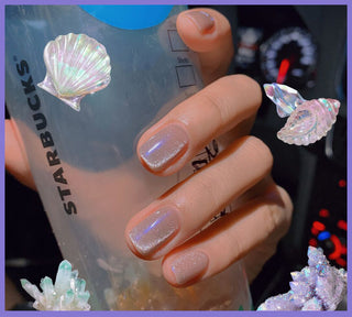  Milk Tea Crystal Cat Eye Nail Polish cashymart