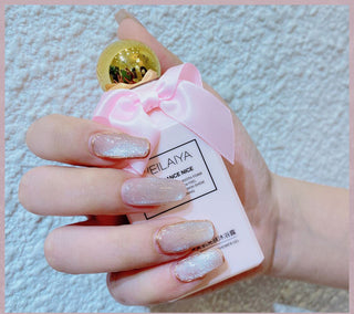  Milk Tea Crystal Cat Eye Nail Polish cashymart