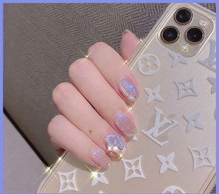  Milk Tea Crystal Cat Eye Nail Polish cashymart