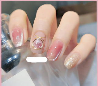  Milk Tea Crystal Cat Eye Nail Polish cashymart