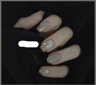  Milk Tea Crystal Cat Eye Nail Polish cashymart