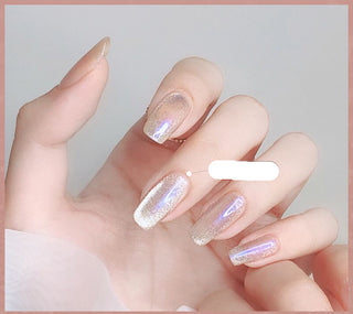  Milk Tea Crystal Cat Eye Nail Polish cashymart