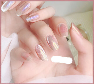  Milk Tea Crystal Cat Eye Nail Polish cashymart