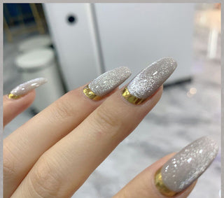  Milk Tea Crystal Cat Eye Nail Polish cashymart