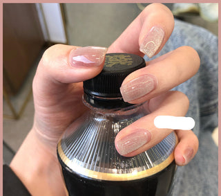  Milk Tea Crystal Cat Eye Nail Polish cashymart