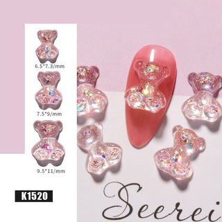  3D Cute Bear Resin Nail Art Decorations cashymart