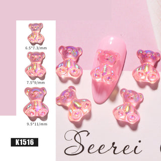  3D Cute Bear Resin Nail Art Decorations cashymart