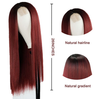  Gradient Color Long Straight Lace-Front Wig cashymart