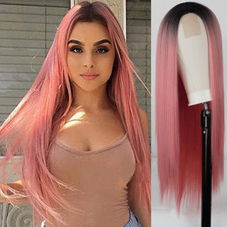  Gradient Color Long Straight Lace-Front Wig cashymart