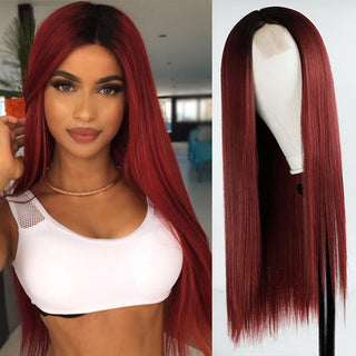  Gradient Color Long Straight Lace-Front Wig cashymart