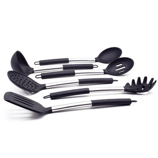  6-Piece Stainless Steel Silicone Kitchen Utensil Set cashymart