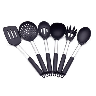  6-Piece Stainless Steel Silicone Kitchen Utensil Set cashymart