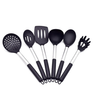  6-Piece Stainless Steel Silicone Kitchen Utensil Set cashymart