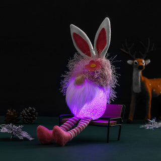  Cute Rabbit Ears Glowing Faceless Doll Decoration cashymart