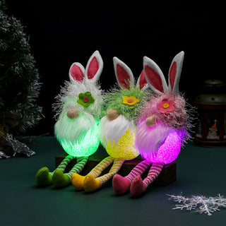  Cute Rabbit Ears Glowing Faceless Doll Decoration cashymart