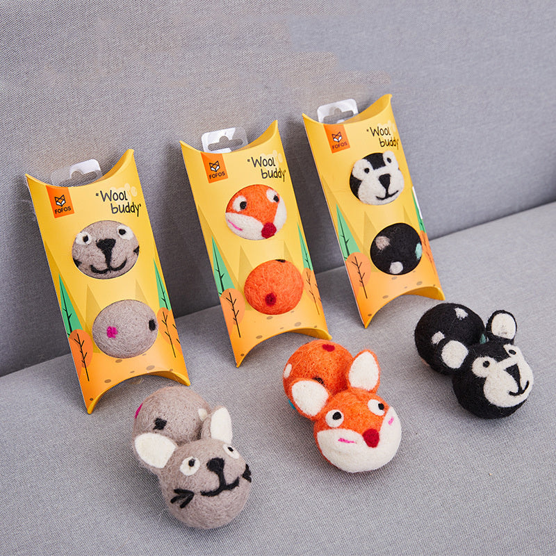  Colorful Felt Stretch Ball Cat Toy cashymart