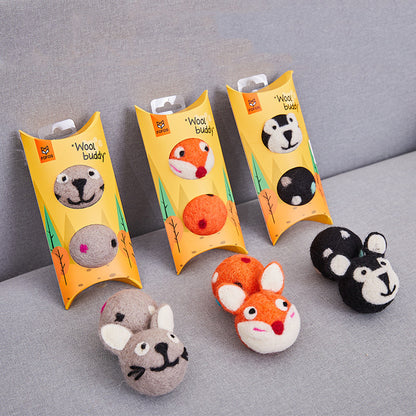  Colorful Felt Stretch Ball Cat Toy cashymart