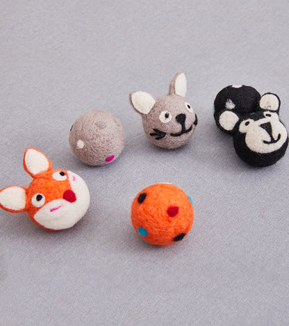  Colorful Felt Stretch Ball Cat Toy cashymart