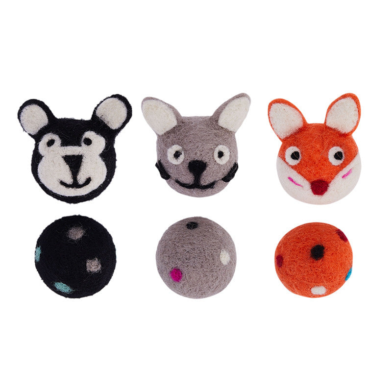  Colorful Felt Stretch Ball Cat Toy cashymart