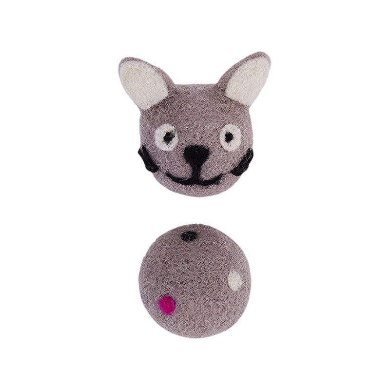  Colorful Felt Stretch Ball Cat Toy cashymart